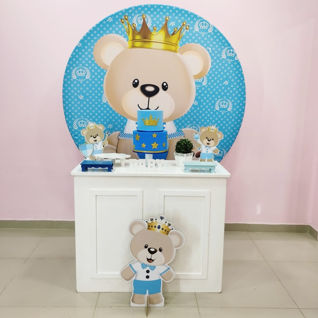 Kit Urso Realeza Azul Numero 15 - pampegueemonte