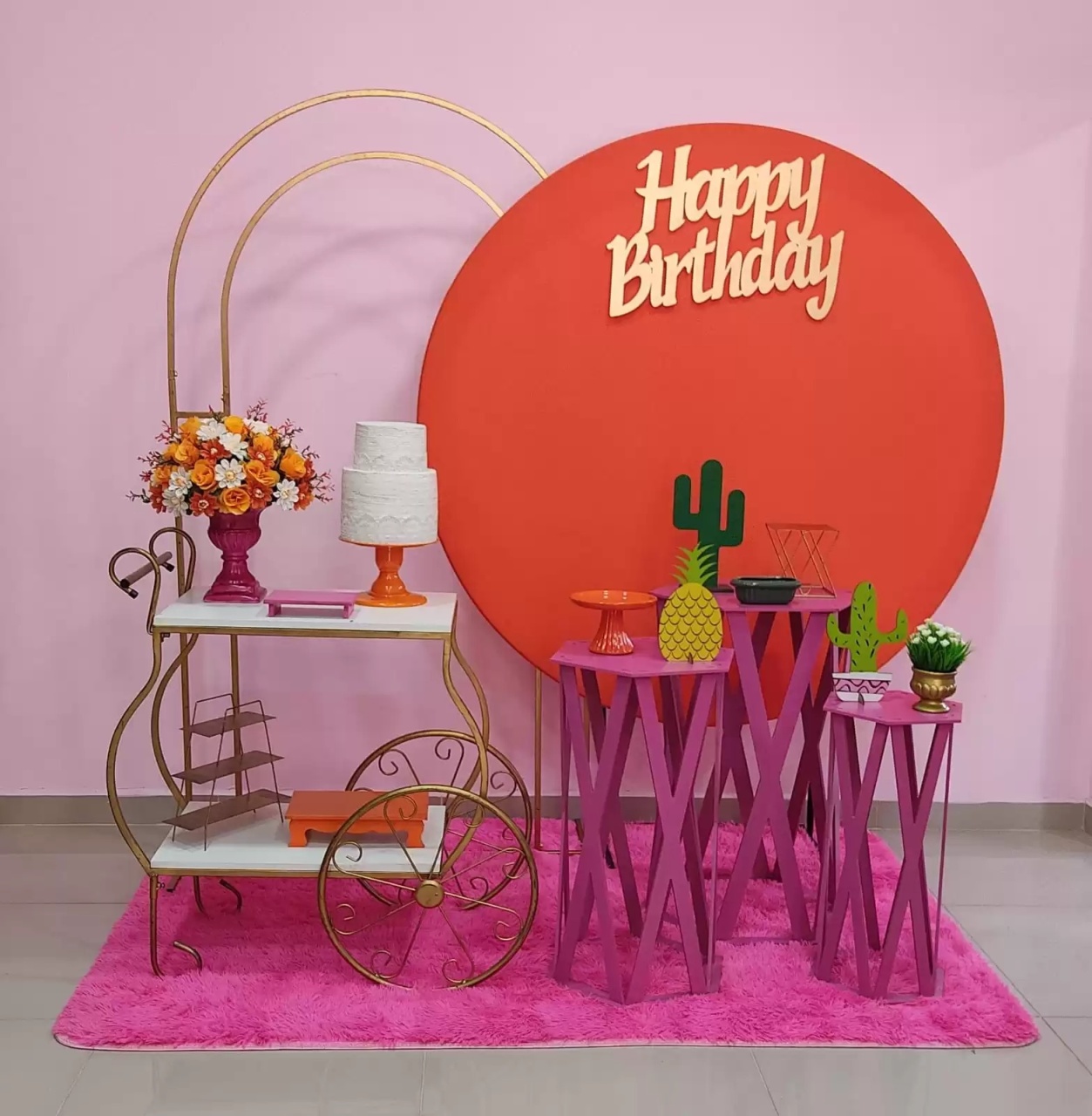 Kit Adulto Pink, Laranja E Rosa Numero 2 - pampegueemonte