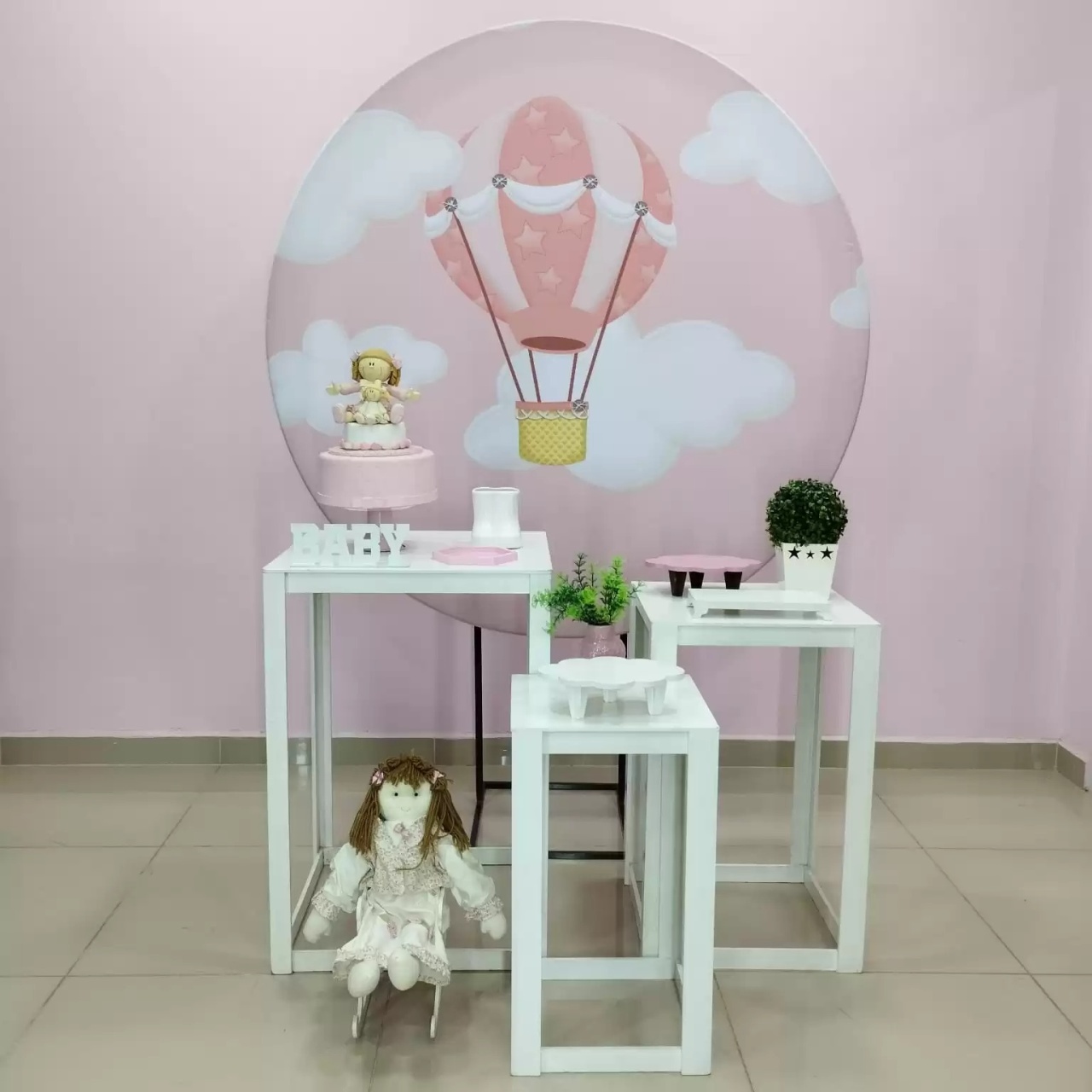 Kit Balão Rosa Numero 12 - pampegueemonte