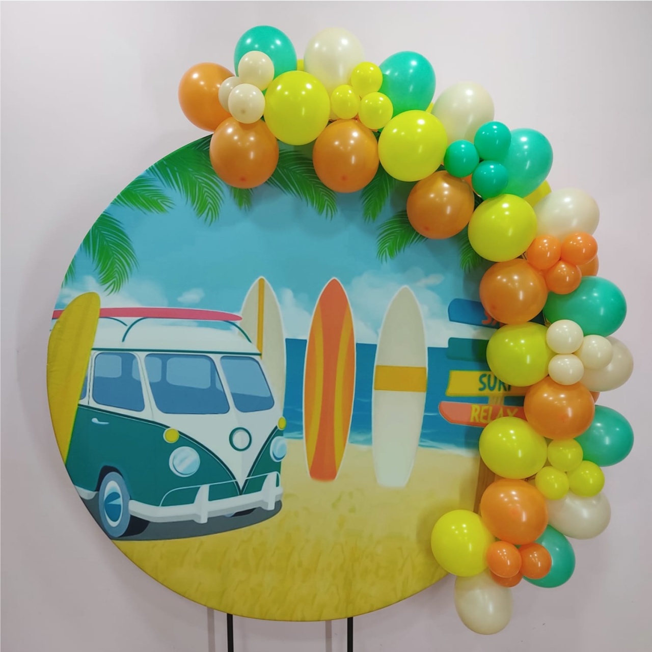 Arco de Balões 2 Metros Praia Kombi - pampegueemonte