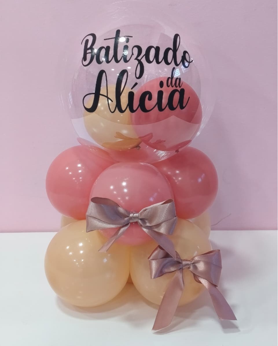 Bubble de Mesa 40Cm de Altura Rose E Nude - pampegueemonte