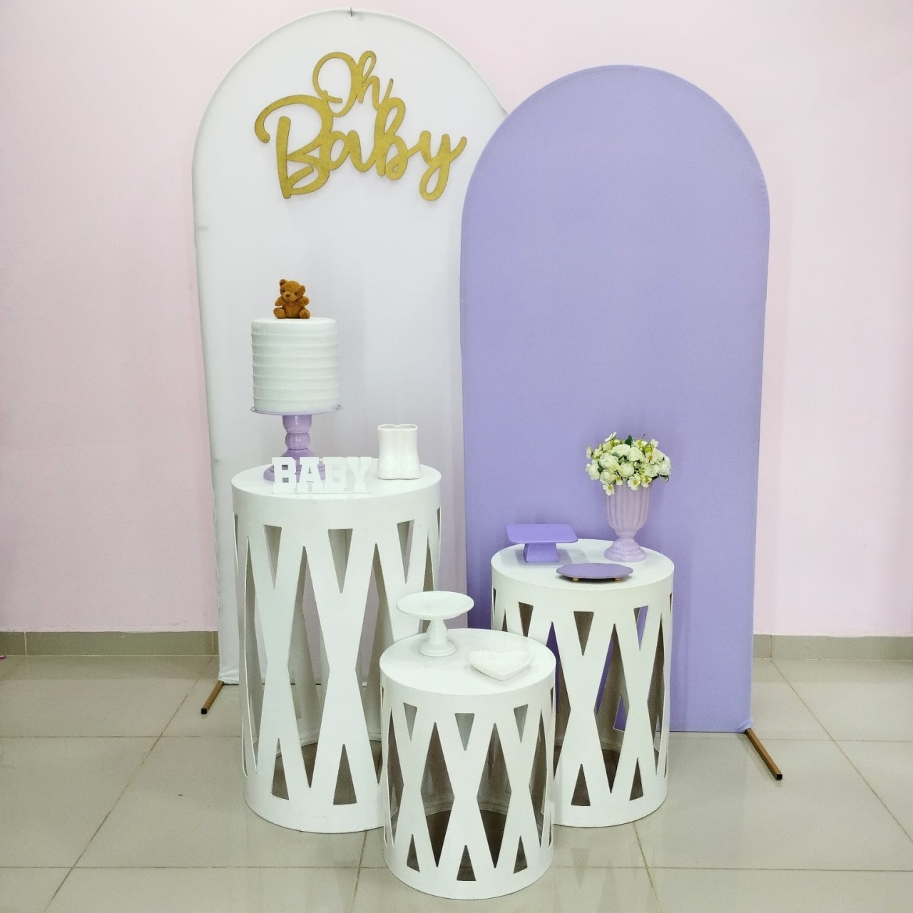 Kit Chá de Bebê Lílas Numero 6 - pampegueemonte