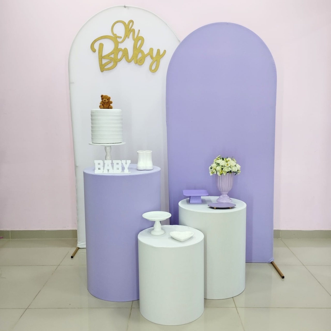 Kit Chá de Bebê Lilás Numero 7 - pampegueemonte