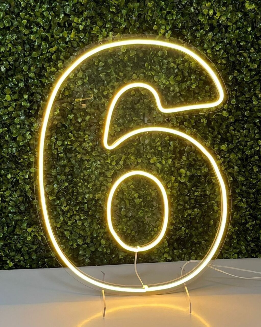 Numero 6 Em Led 50Cm de Altura  - pampegueemonte