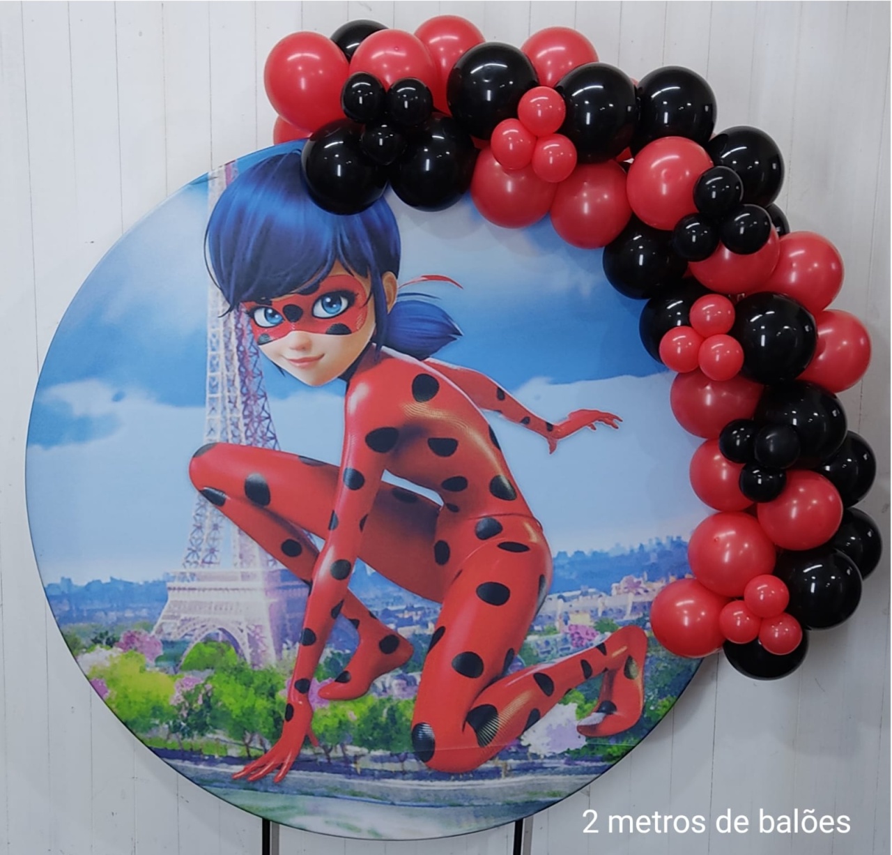Arco de Balões 2 Metros Ladybug - pampegueemonte