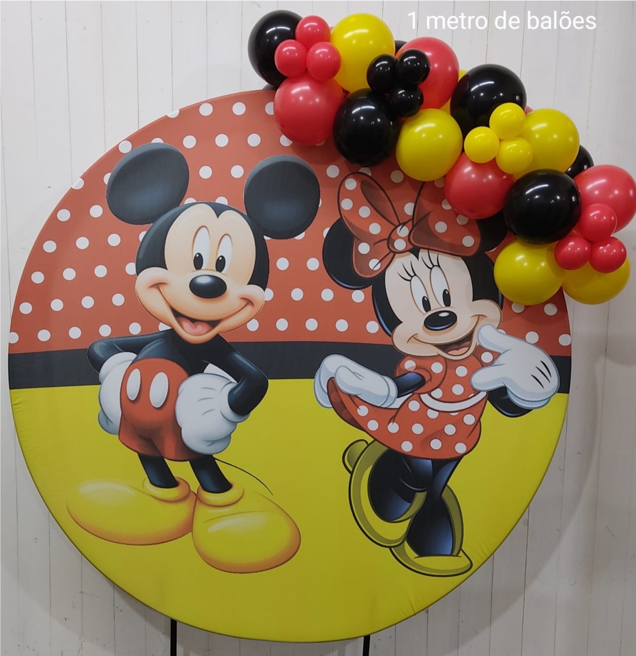 Arco de Balões 1 Metro Mickey E Minnie - pampegueemonte