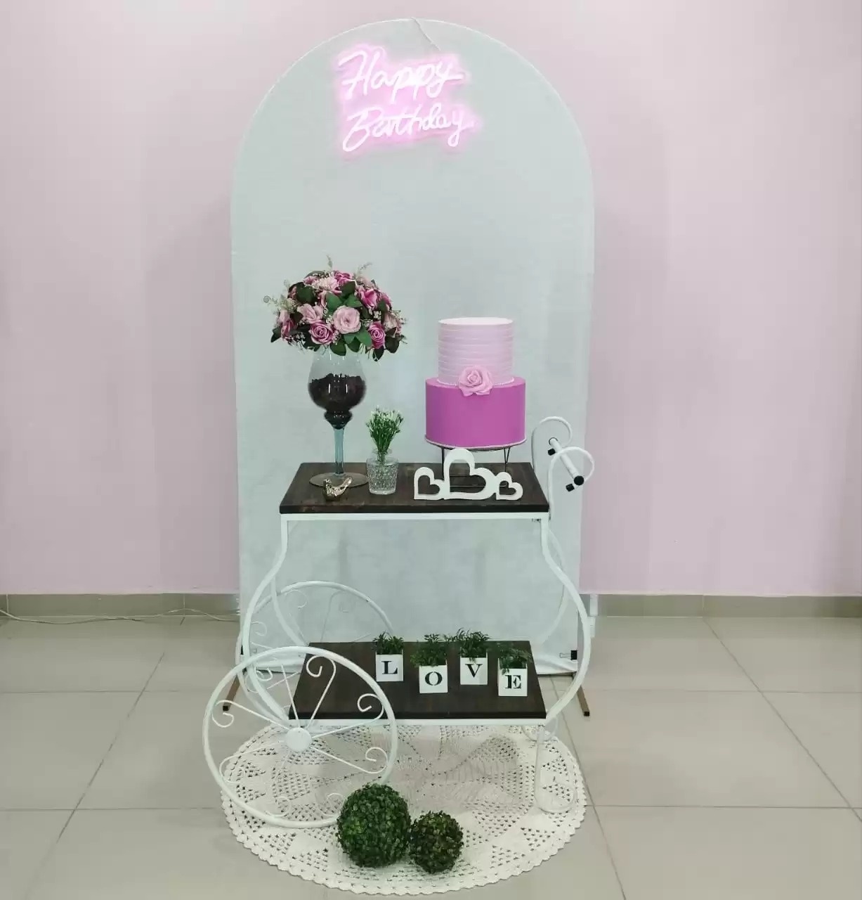 Kit Adulto Rosa E Branco Numero 3 - pampegueemonte