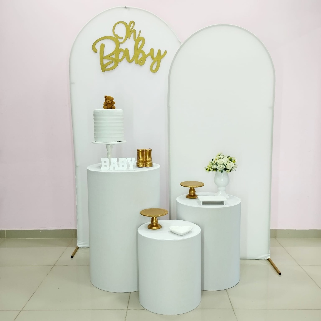 Kit Chá de Bebê Branco Numero 2 - pampegueemonte