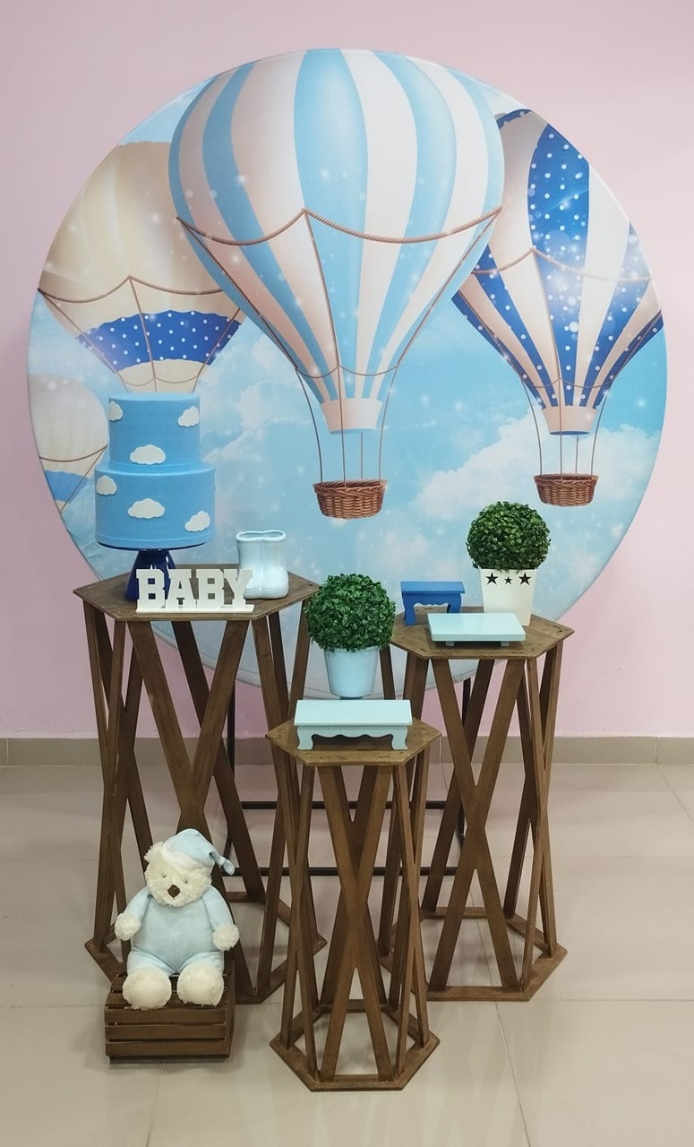Kit Balão Azul Numero 6 - pampegueemonte