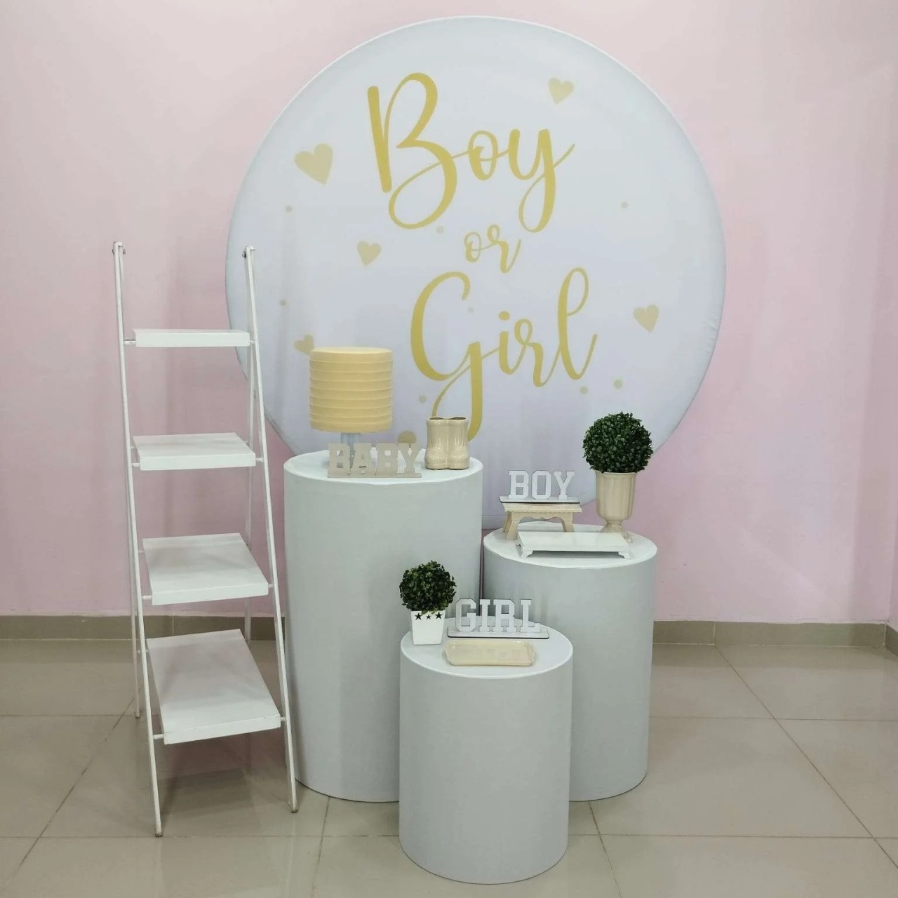 Kit Chá Revelação Branco Numero 12 - pampegueemonte