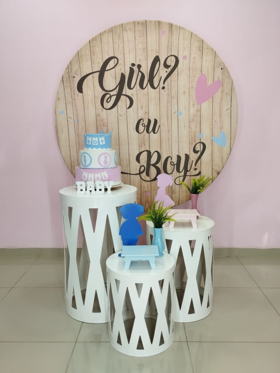 Kit Chá Revelação Rosa E Azul Numero 4 - pampegueemonte