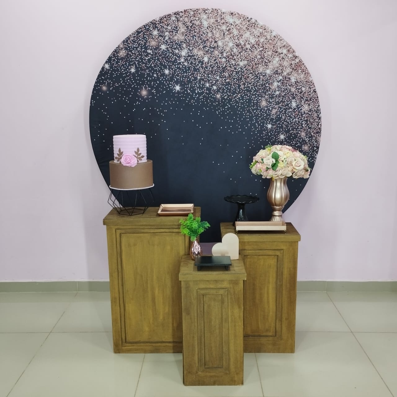 Kit Adulto Preto Com Glitter Rose Numero 9 - pampegueemonte
