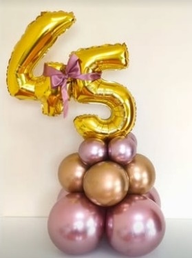 Arranjo Com Idade Personalizado Rose E Dourado - pampegueemonte