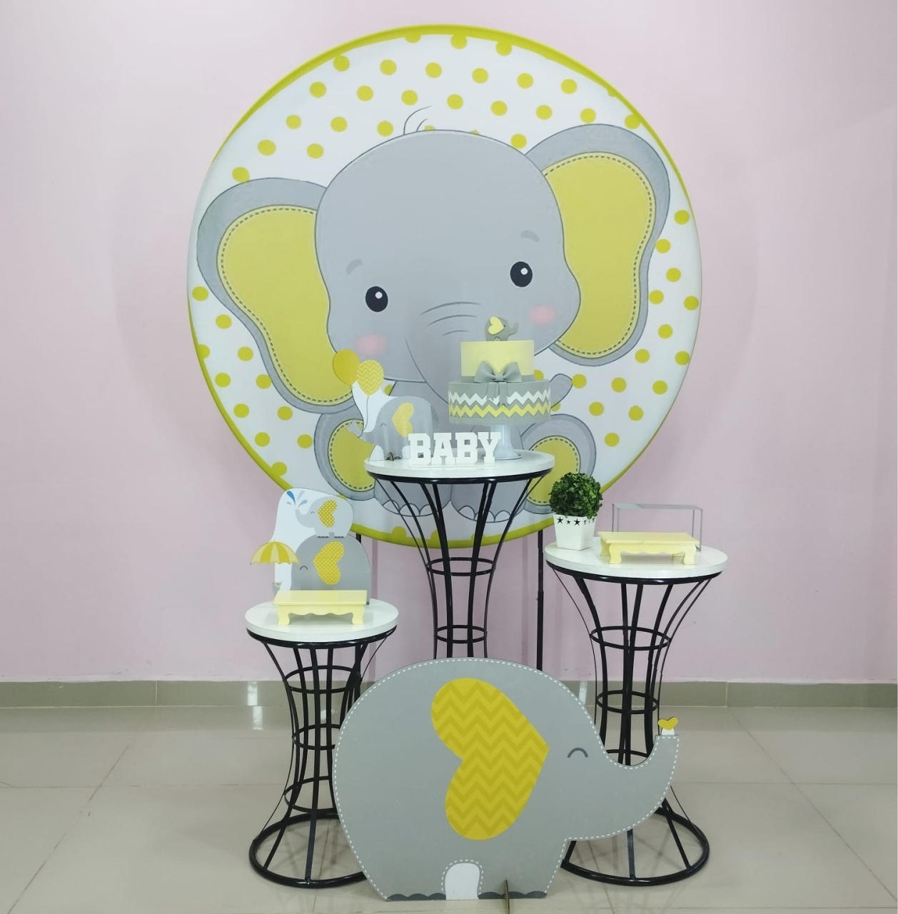 Kit Elefante Amarelo Numero 18 - pampegueemonte