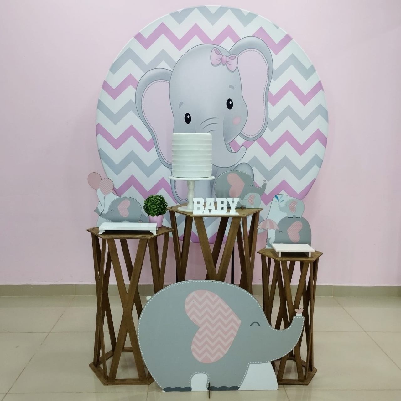 Kit Elefante Rosa Numero 11 - pampegueemonte