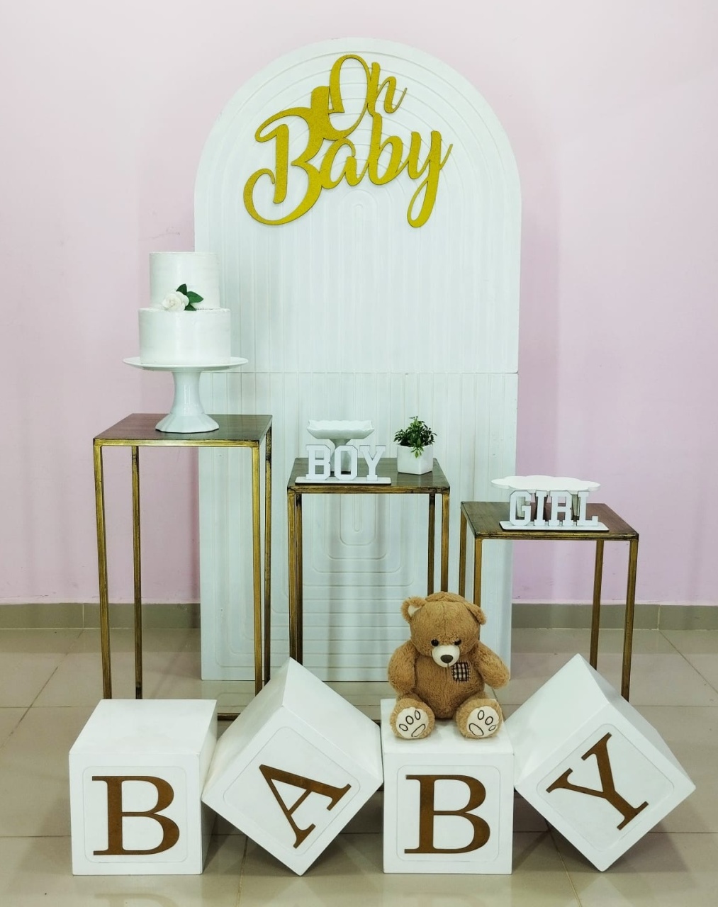 Kit Chá Revelação Branco Numero 1 - pampegueemonte