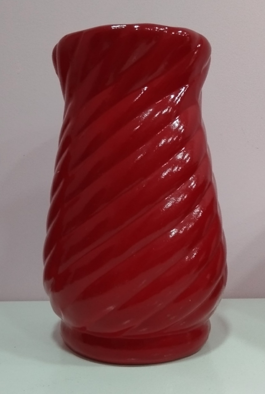 Vaso Vermelho Louça  - pampegueemonte