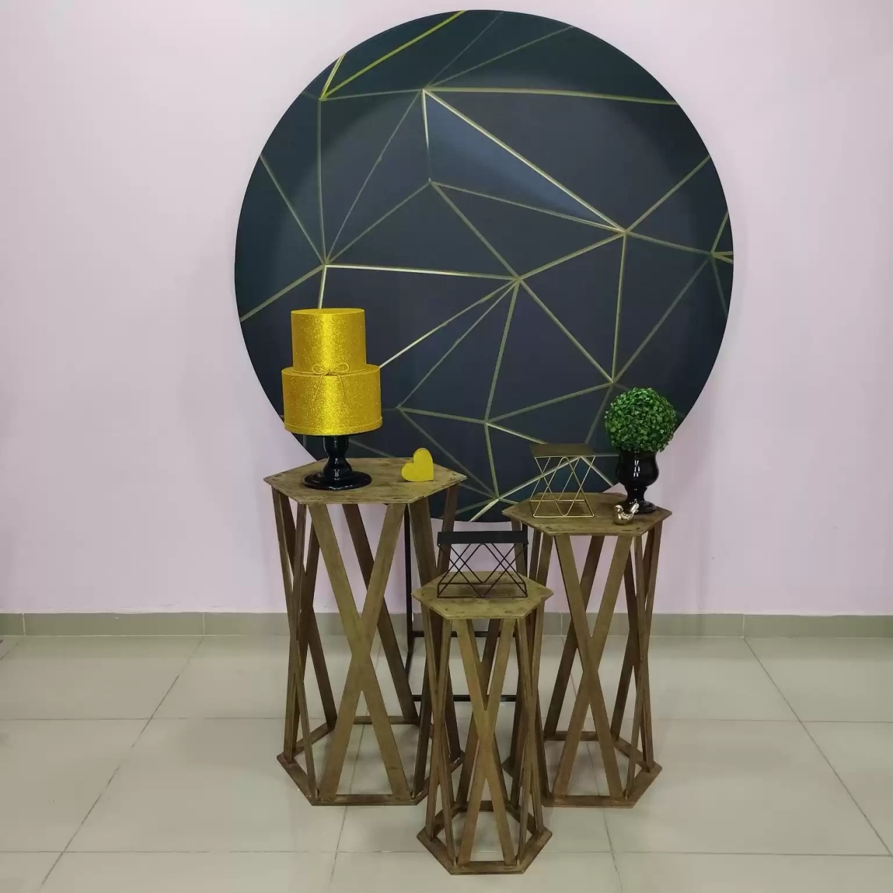 Kit Adulto Preto E Dourado Numero 3 - pampegueemonte