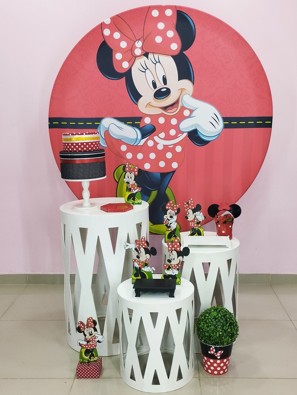 Kit Minnie Vermelha Numero 5 - pampegueemonte