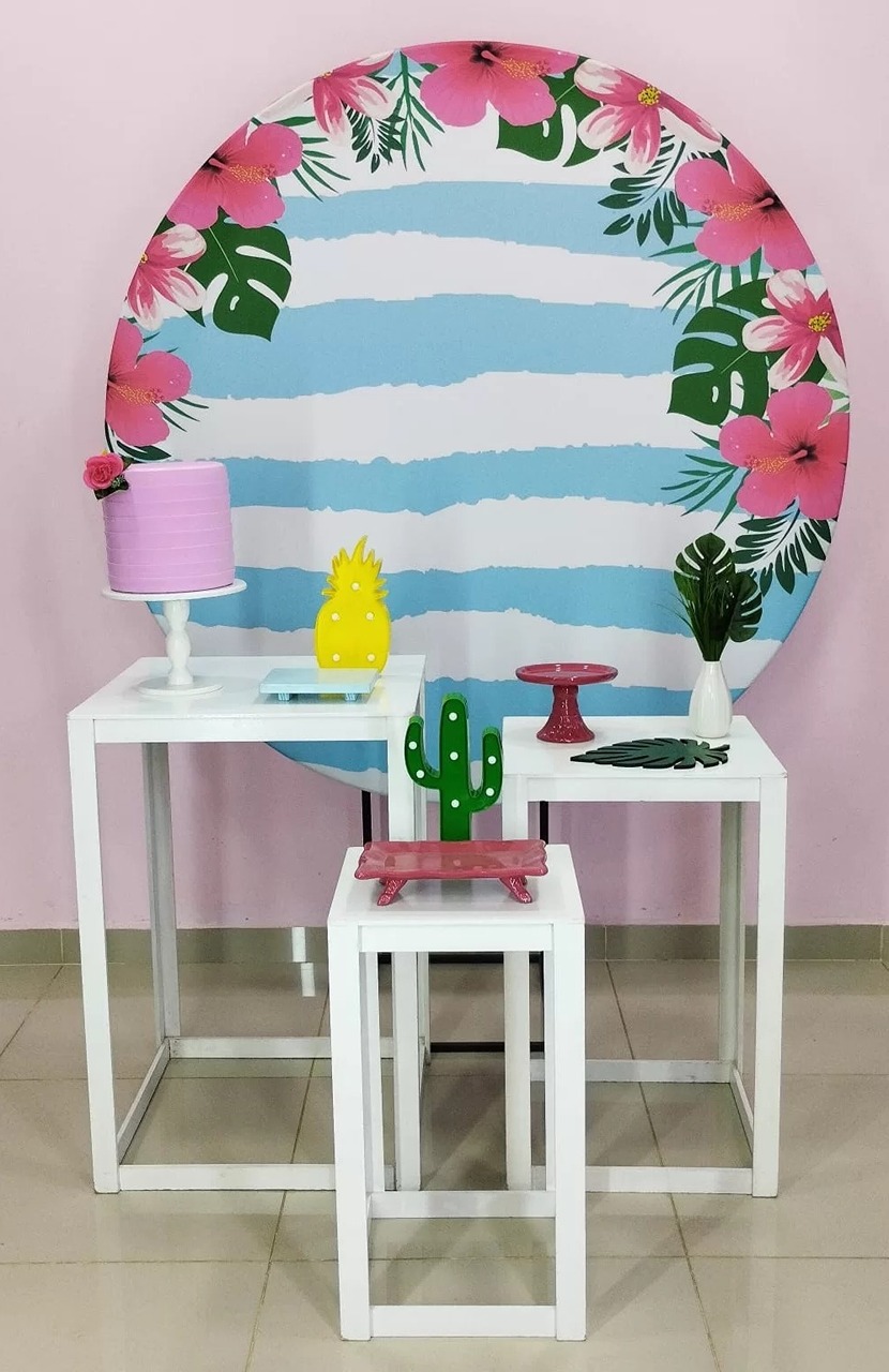 Kit Adulto Floral Azul E Pink Numero 4  - pampegueemonte
