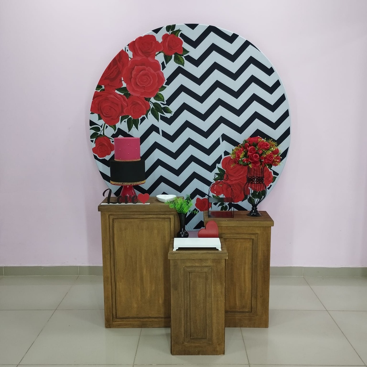 Kit Adulto Floral Vermelho E Preto Número 8 - pampegueemonte