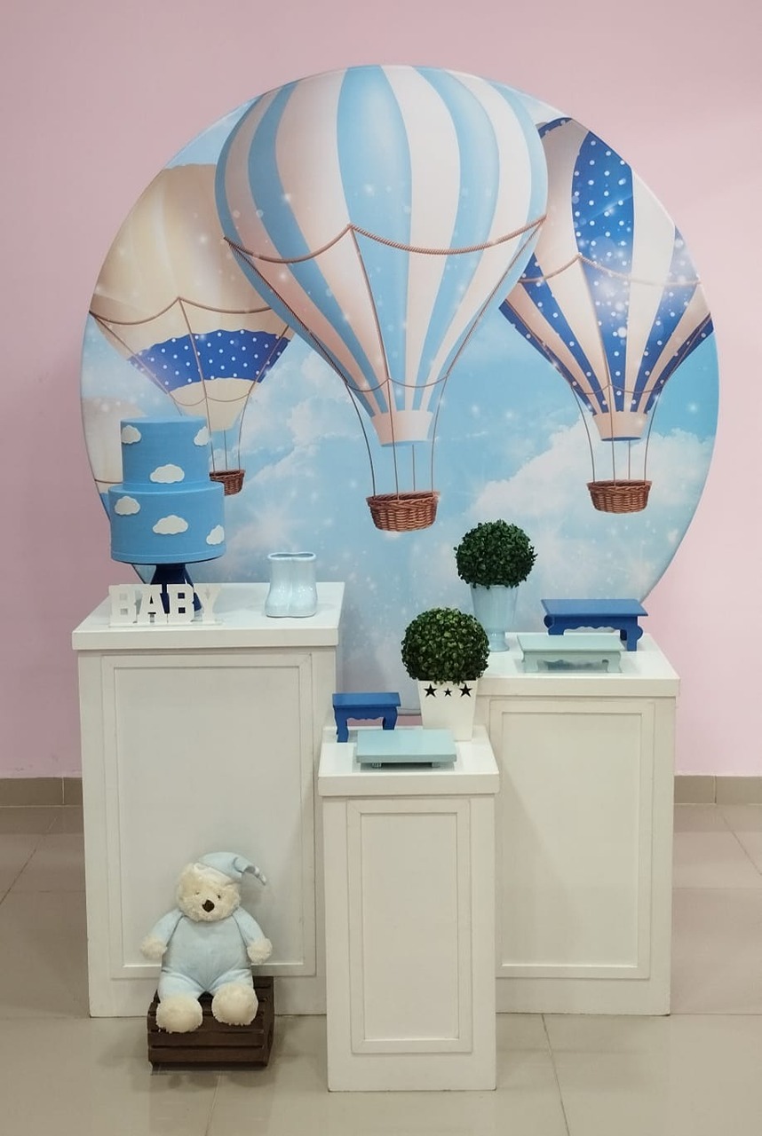 Kit Balão Azul Numero 3 - pampegueemonte