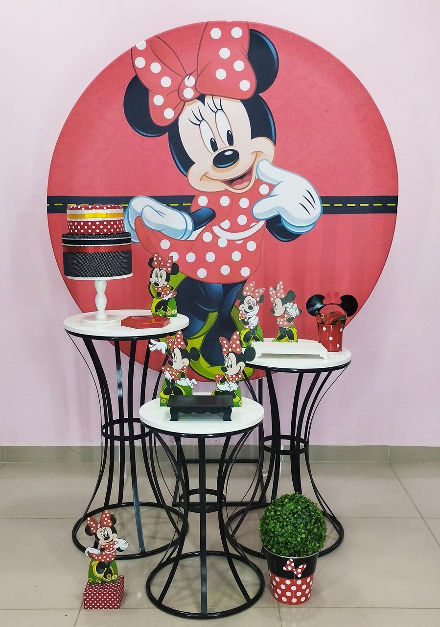 Kit Minnie Vermelha Numero 4 - pampegueemonte