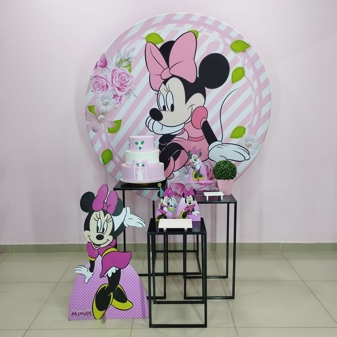 Kit Minnie Rosa Numero 13 - pampegueemonte