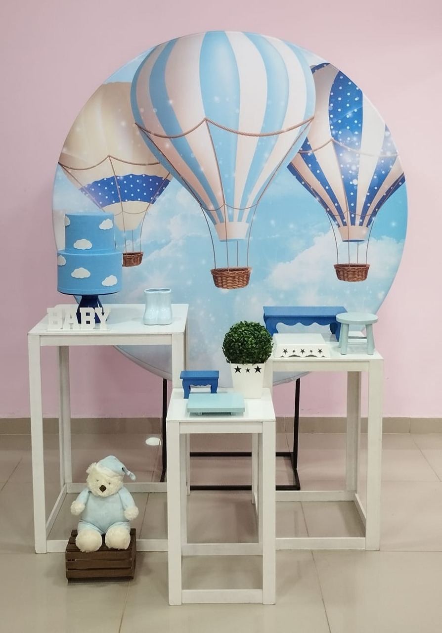 Kit Balão Azul Numero 5 - pampegueemonte