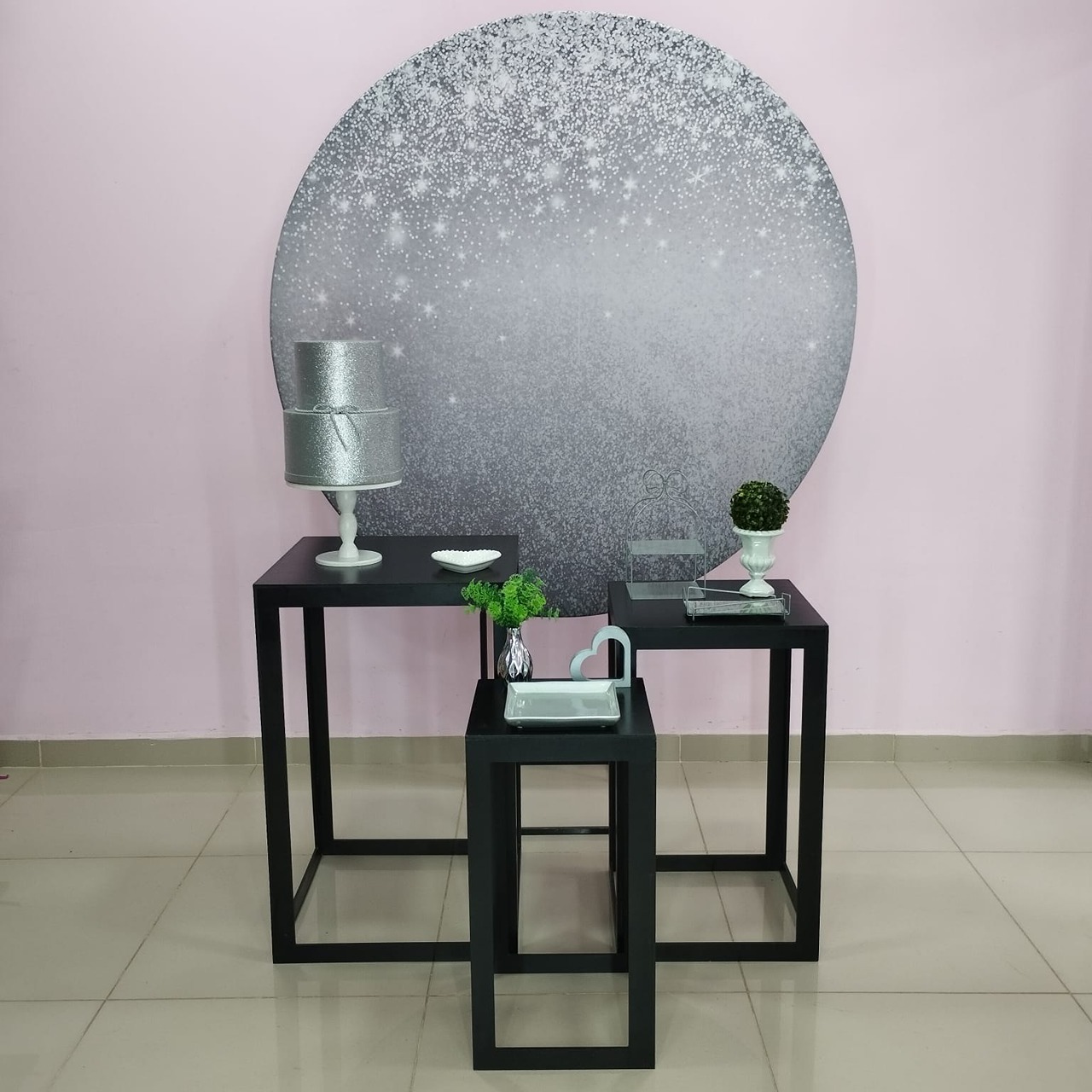 Kit Adulto Prata Com Glitter Número 9 - pampegueemonte