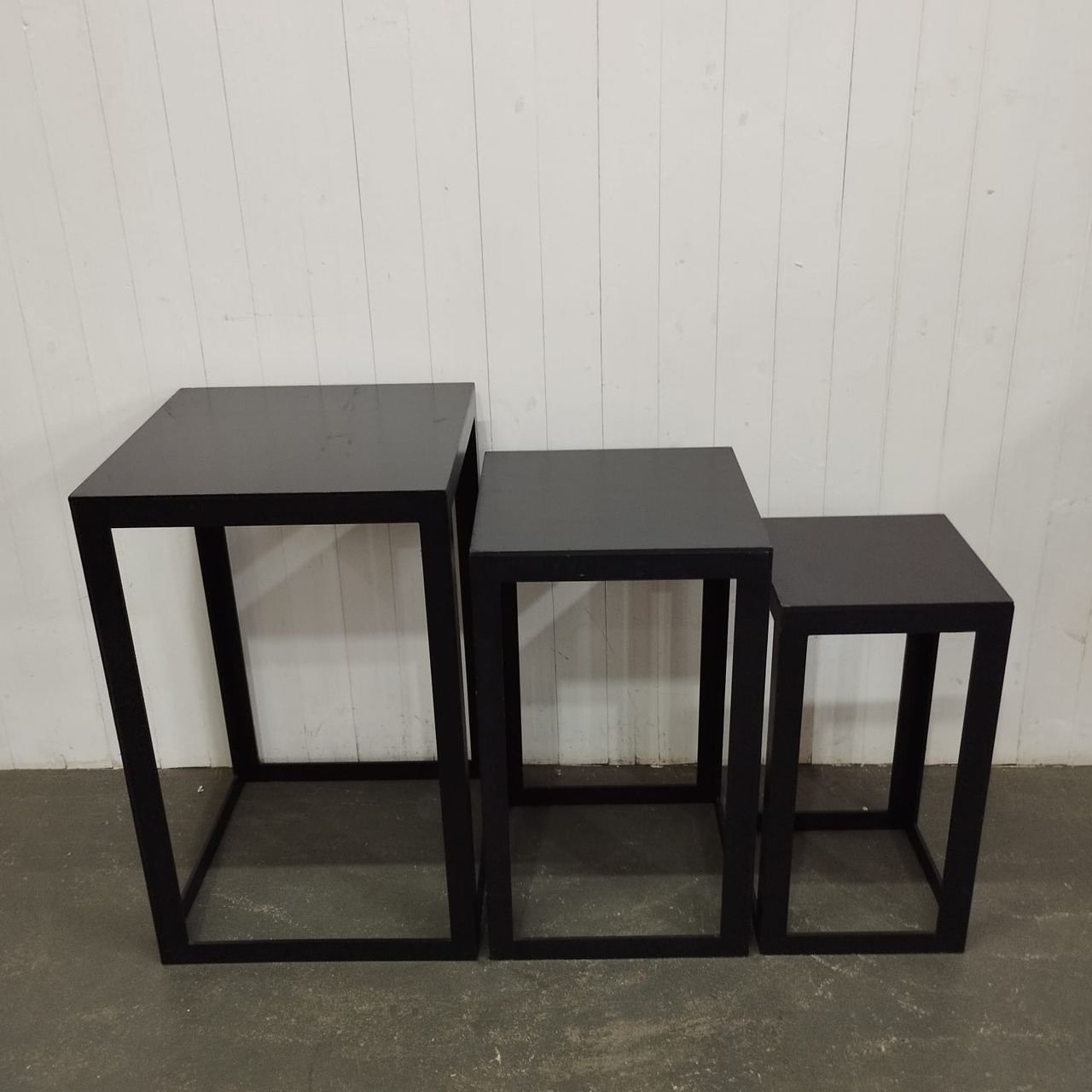Trio Mesa Modular Preta Mdf  - pampegueemonte
