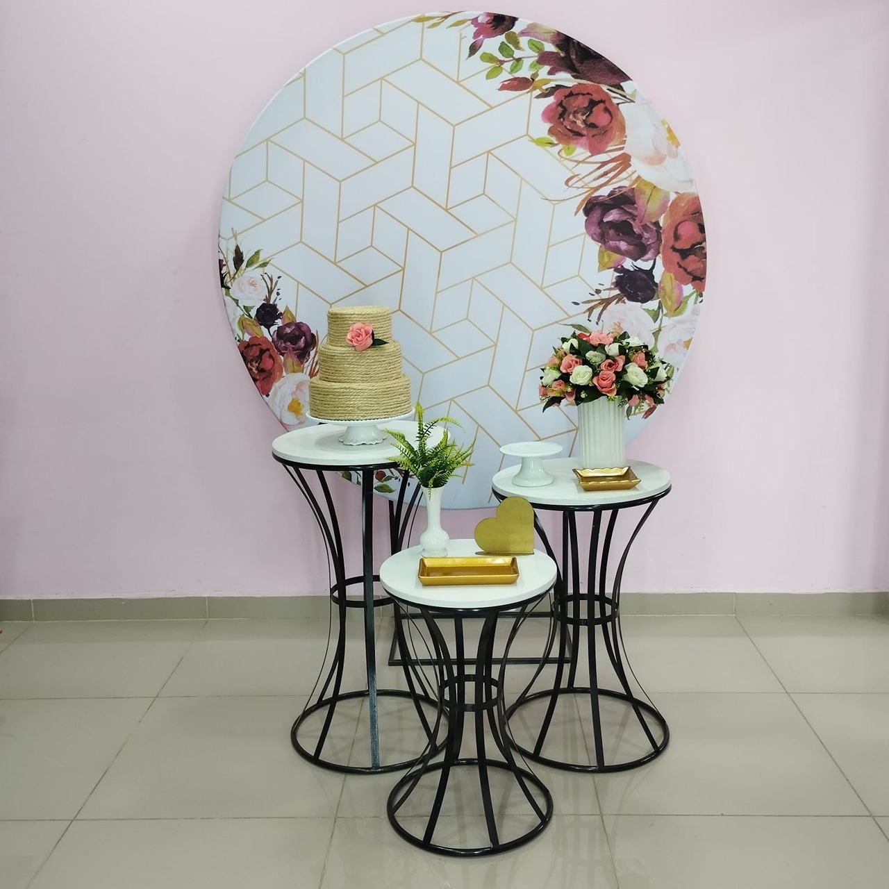 Kit Adulto Floral Salmão E Marsala Número 6 - pampegueemonte