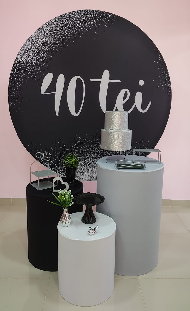 Kit 40Tei Prata E Preto Número 9 - pampegueemonte