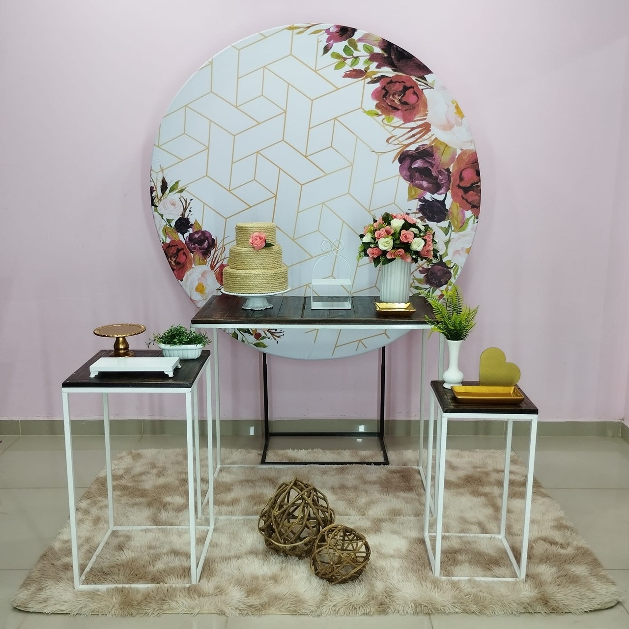 Kit Adulto Floral Salmão E Marsala Número 12 - pampegueemonte