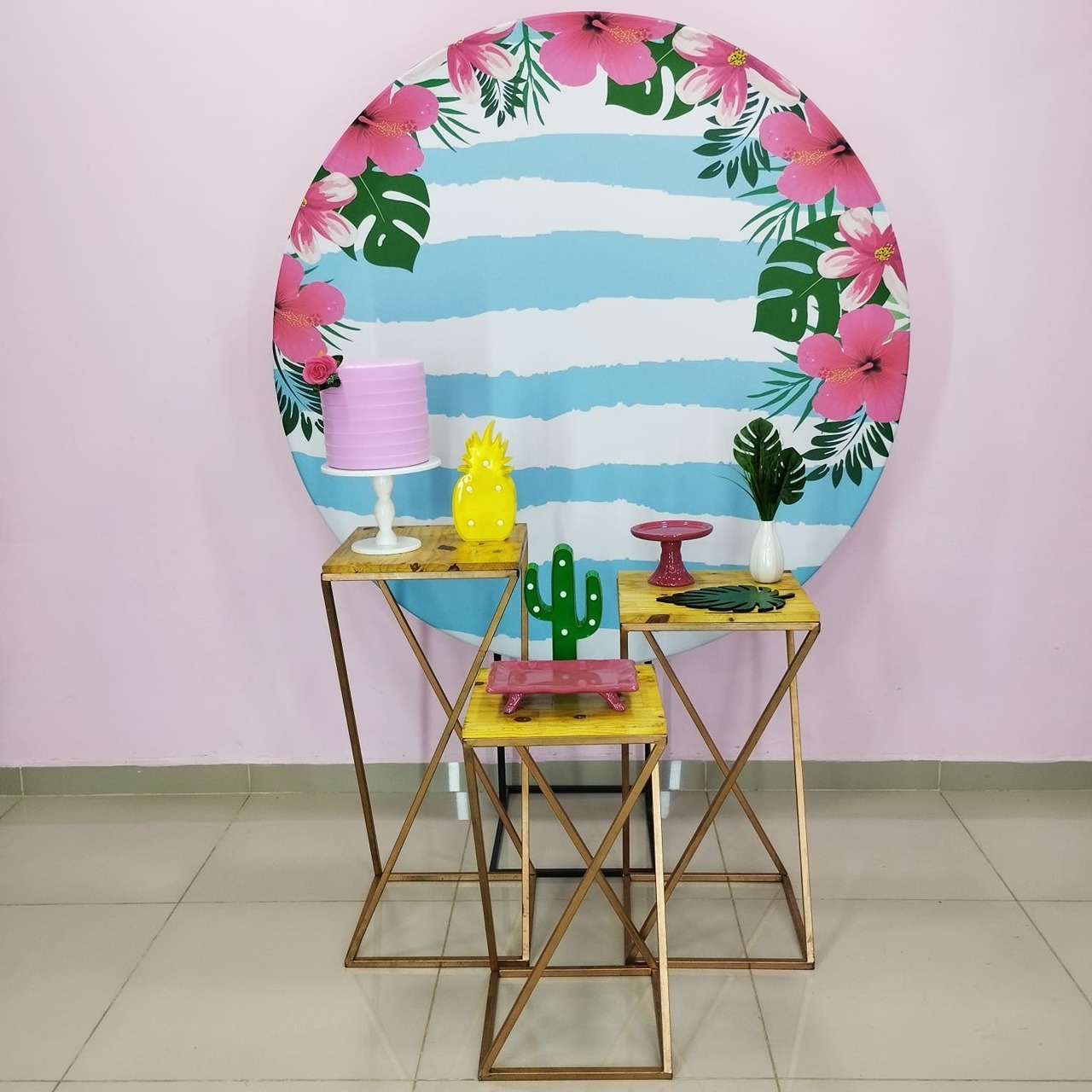 Kit Adulto Floral Azul E Pink Numero 3 - pampegueemonte