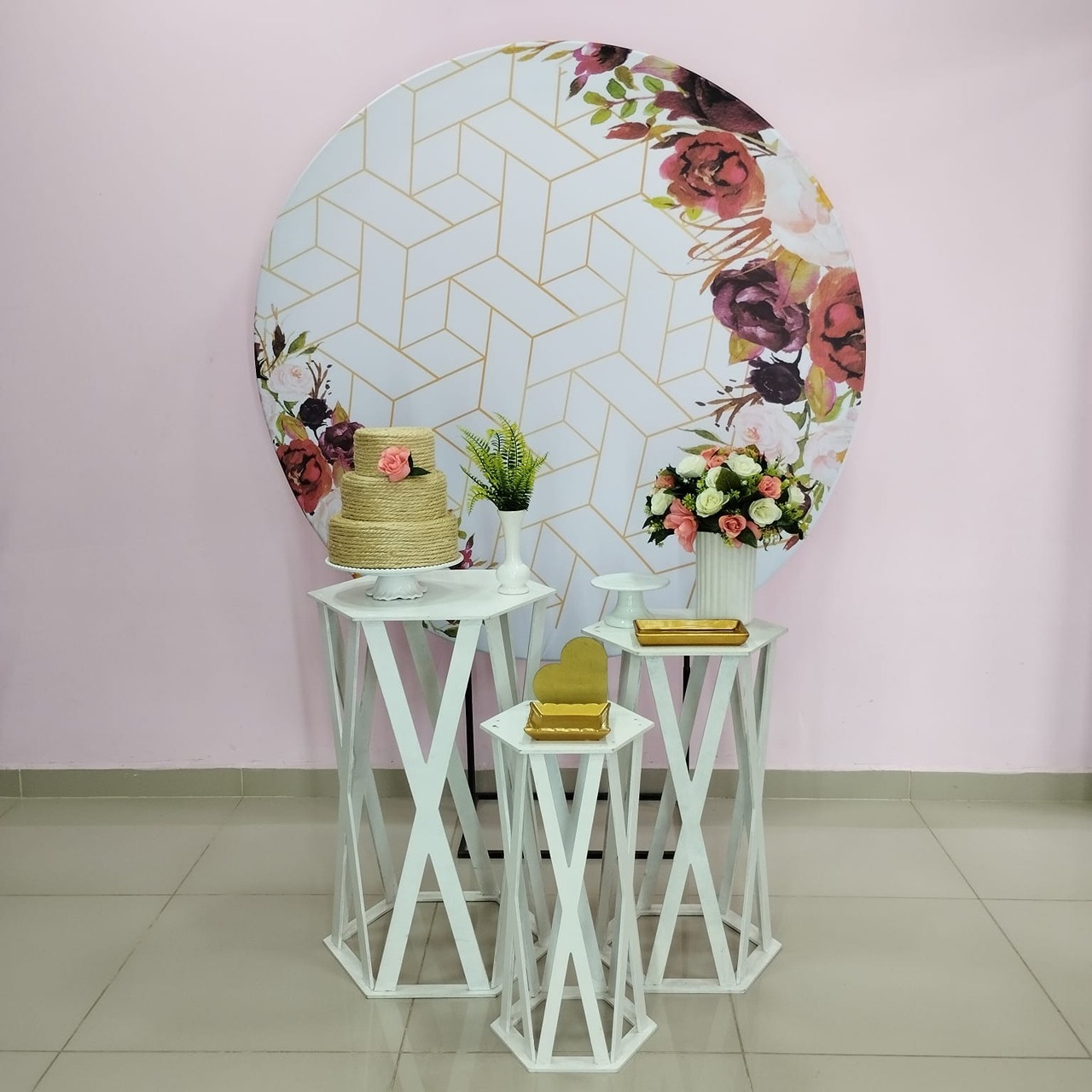Kit Adulto Floral Salmão E Marsala Número 1 - pampegueemonte