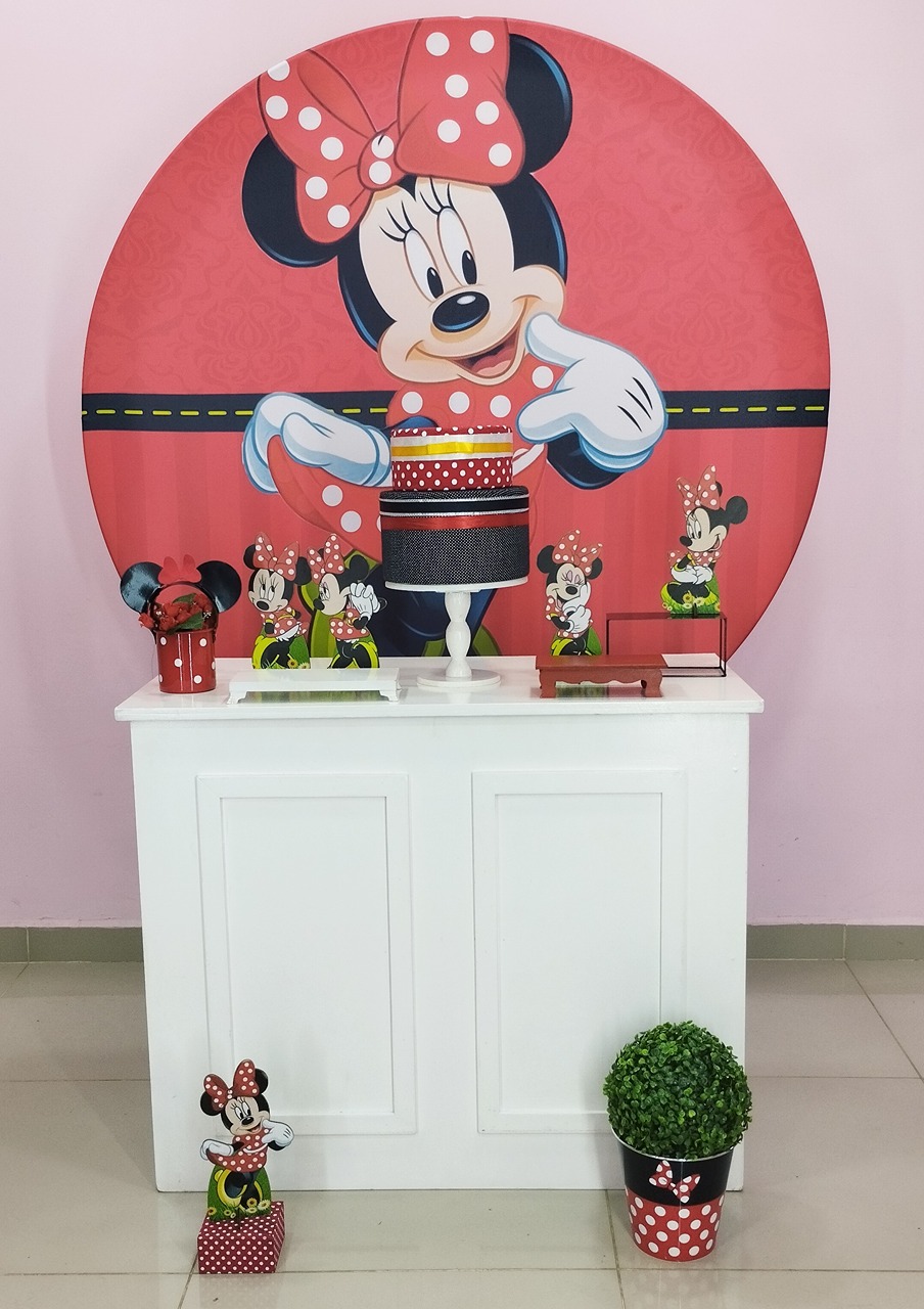 Kit Minnie Vermelha Numero 6 - pampegueemonte