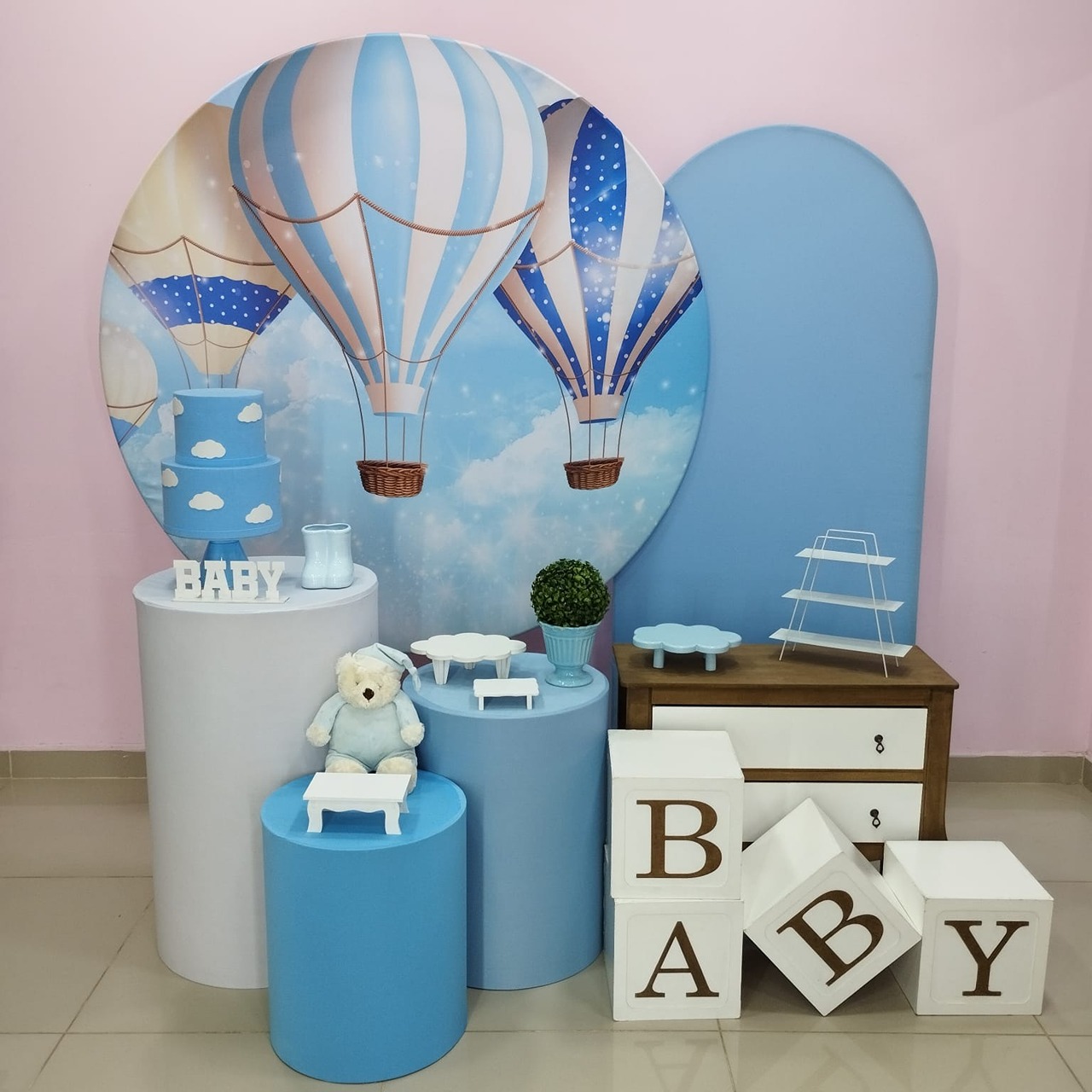 Kit Balão Azul Numero 8 - pampegueemonte