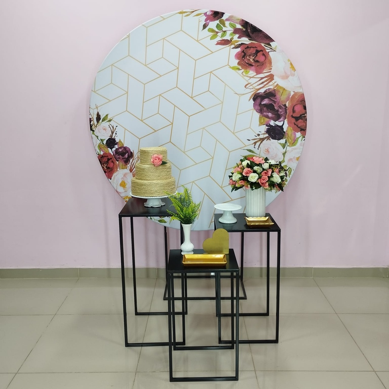 Kit Adulto Floral Salmão E Marsala Número 9 - pampegueemonte