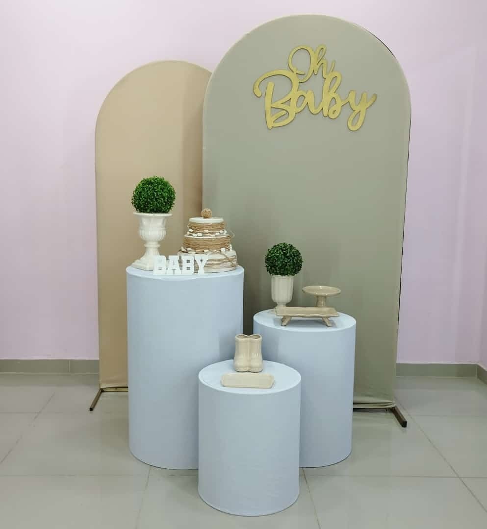 Kit Chá de Bebe Branco E Nude Numero 3 - pampegueemonte