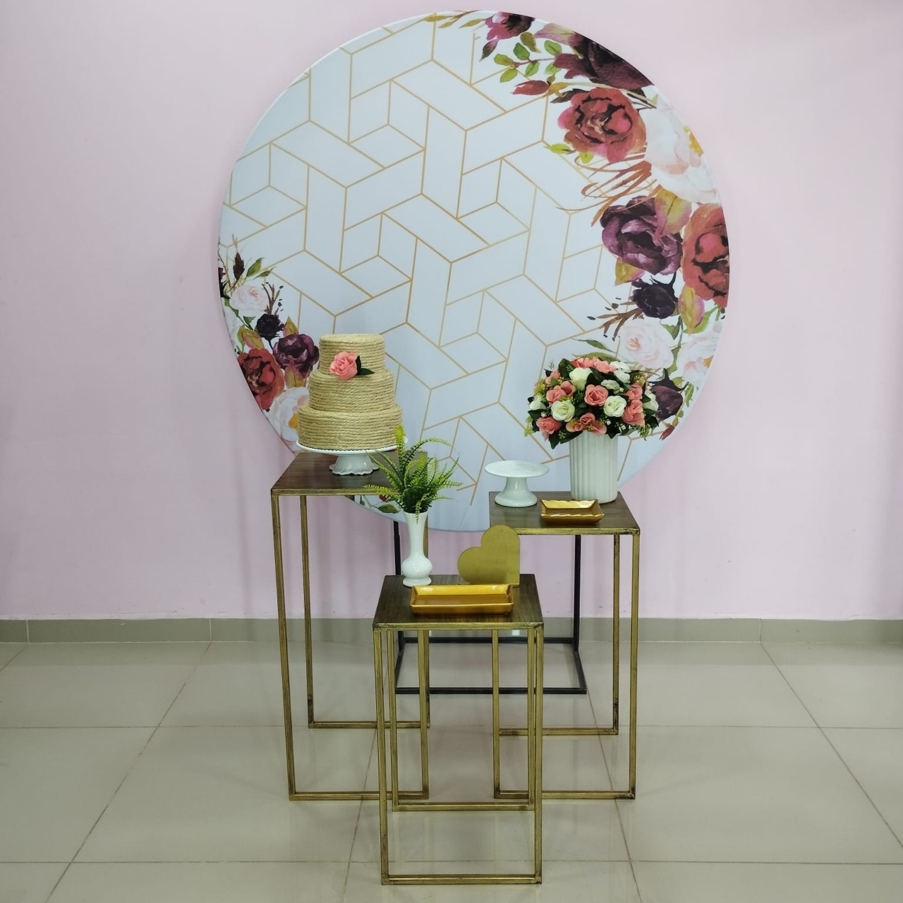Kit Adulto Floral Salmão E Marsala Número 5 - pampegueemonte