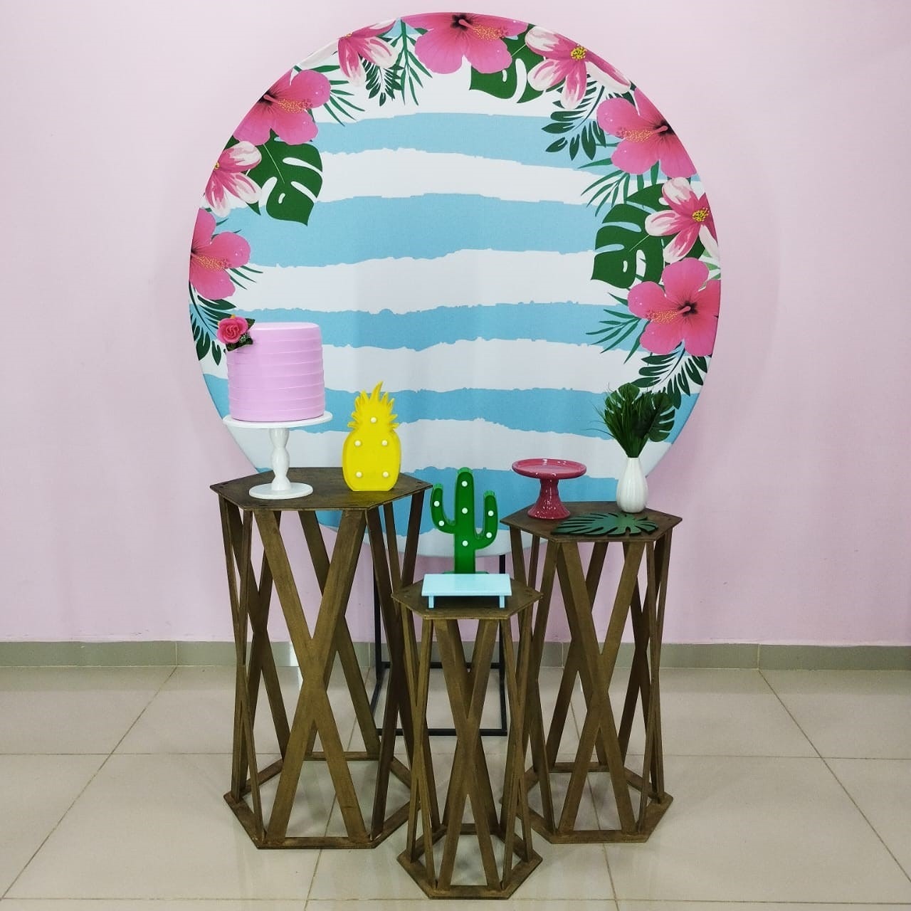 Kit Adulto Floral Azul E Pink Numero 9 - pampegueemonte