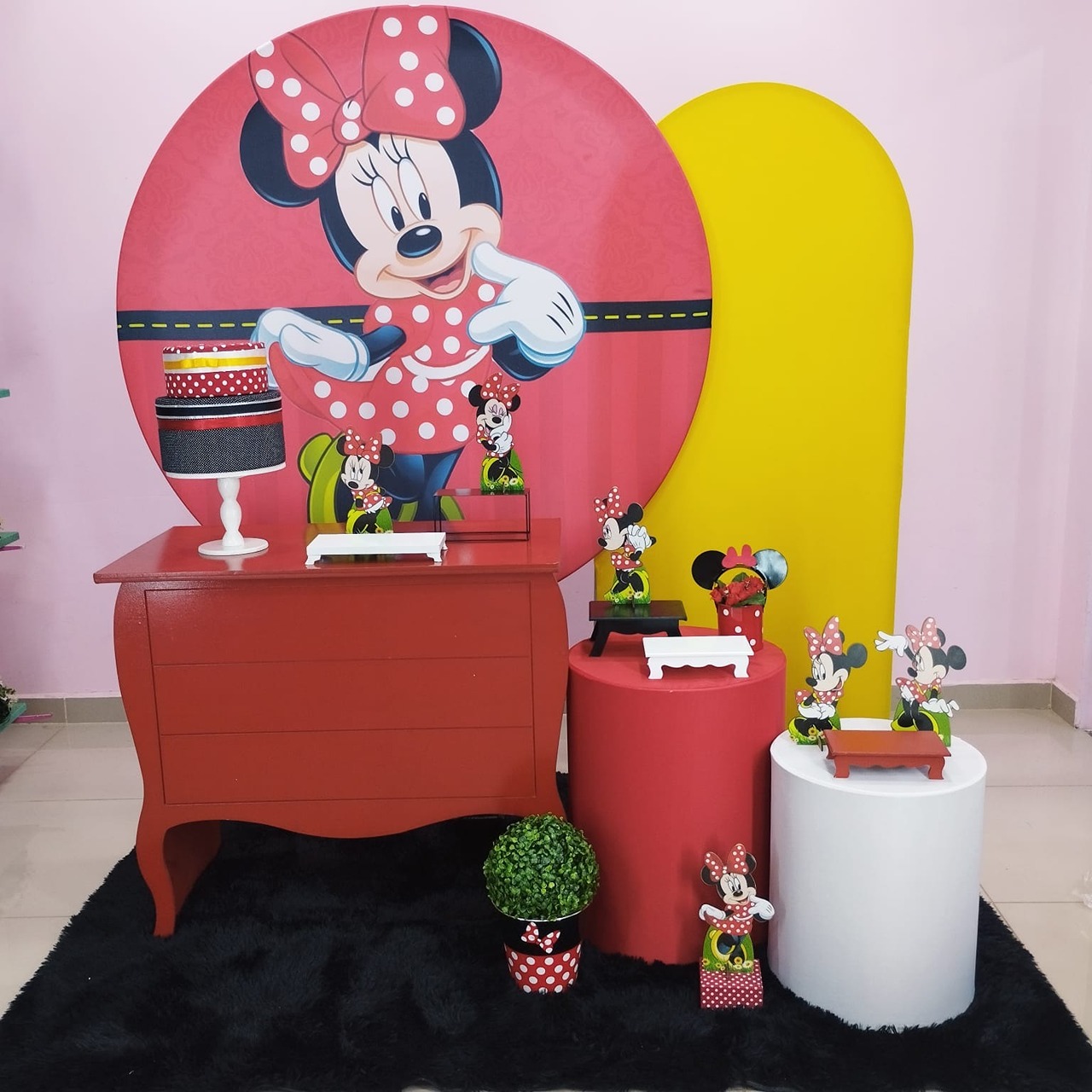 Kit Minnie Vermelha Numero 12 - pampegueemonte