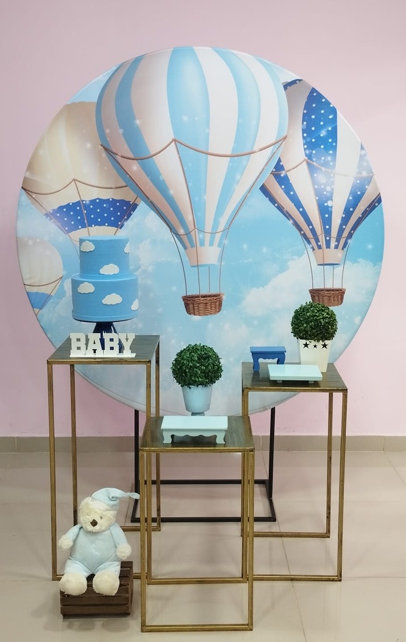 Kit Balão Azul Numero 4 - pampegueemonte