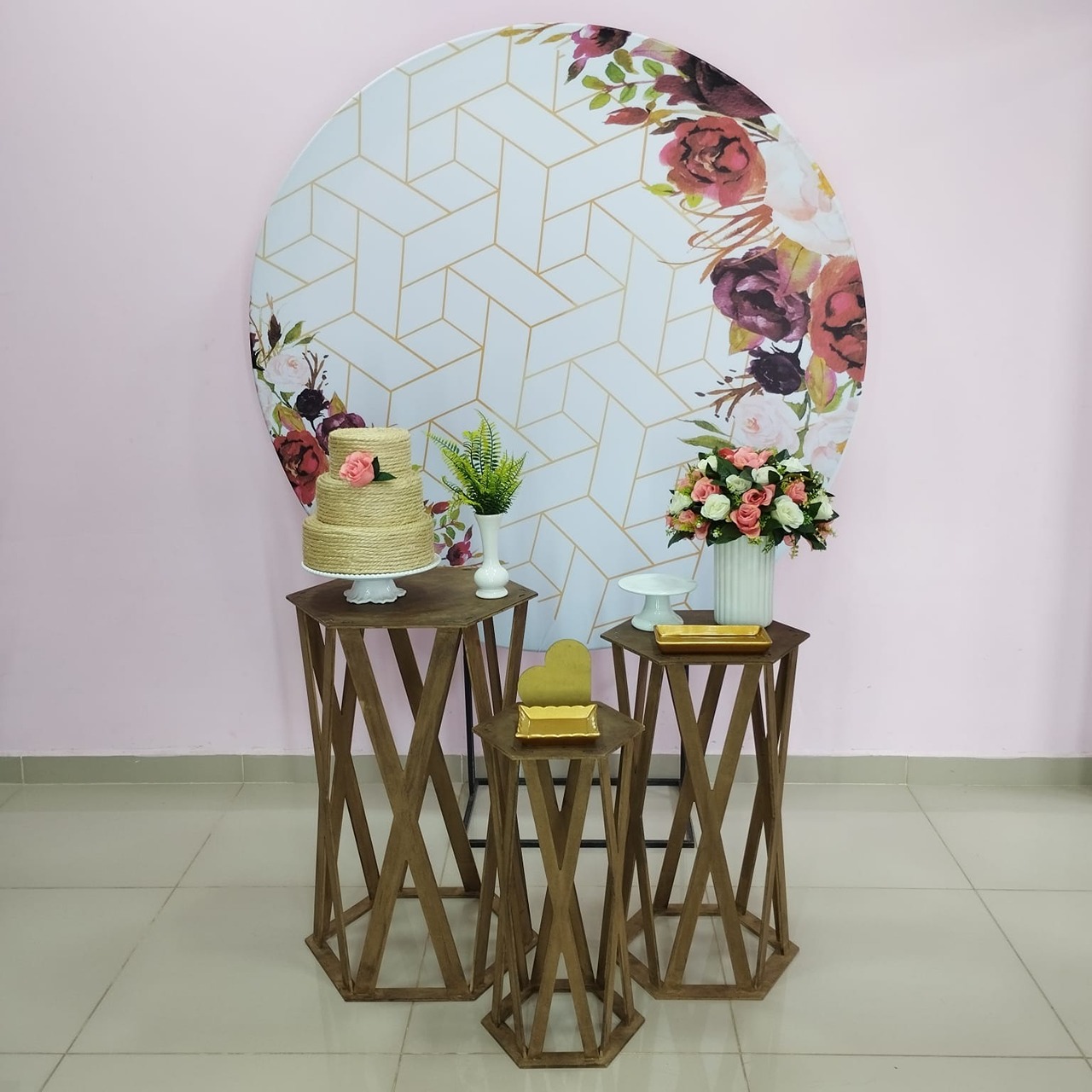 Kit Adulto Floral Salmão E Marsala Número 2 - pampegueemonte