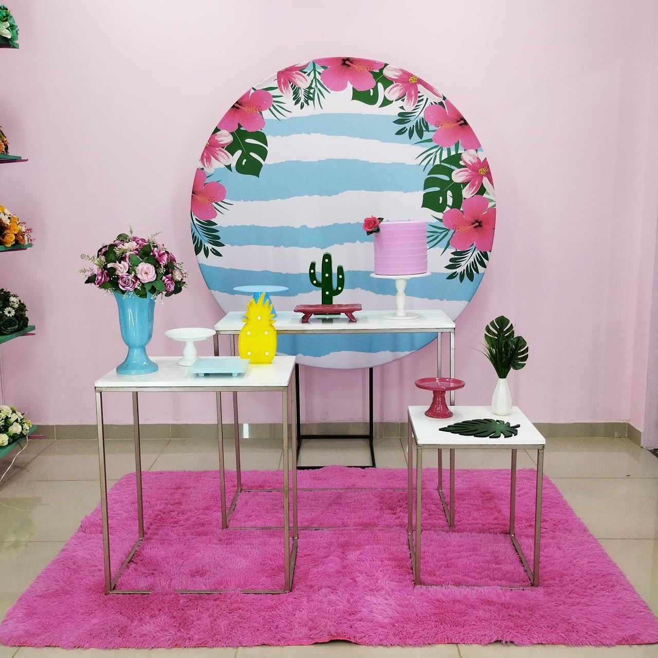 Kit Adulto Floral Azul E Pink Numero 2 - pampegueemonte