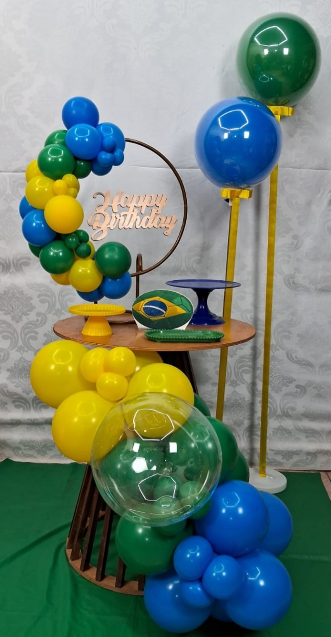 Copa / Festa Na Mesa/ Balao Verde E Azul - gracypeguemonte