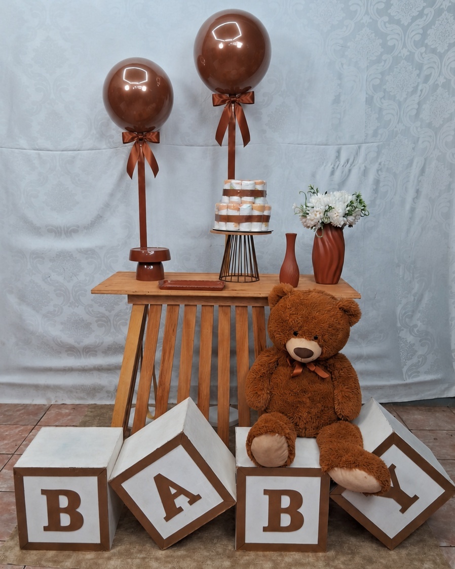 Cha de Bebe / Baby / Balão Marron - gracypeguemonte