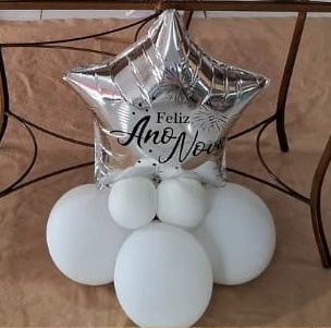Balão Estrela Prata - gracypeguemonte