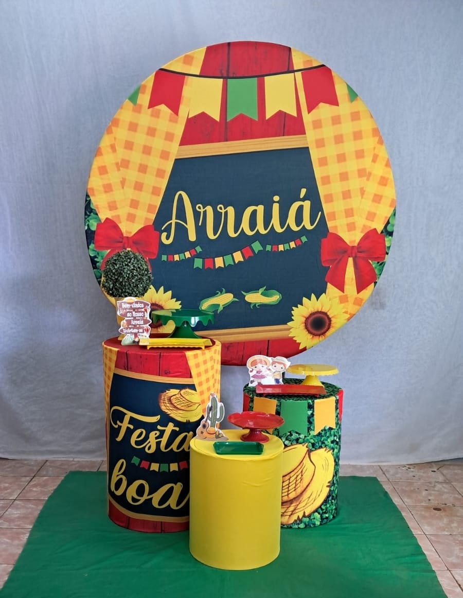 Arraial Cortina Girassol Prata - gracypeguemonte